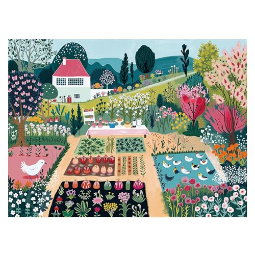 Jigsaw Puzzles for Adults 1000 Pieces, Spring Village Life Puzzle | Colorful Home Wall Decor for Family Challenging Games - color: Spring Village
