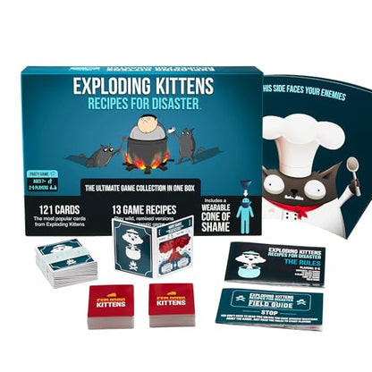 Exploding Kittens Recipes for Disaster Card Game, 2-5 Players, Ages 7+ | The ultimate Exploding Kittens collection! Play 13 wild game modes with fan-favorite cards from the original and expansions. - style: Recipes for Disaster