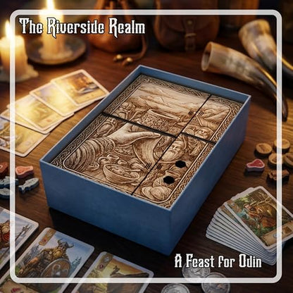 Organizer for A Feast for Odin Unofficial – Includes Token Trays, Card Storage & Player Components – Fast Setup & Cleanup – Fits Base Game (and Norwegians Expansion)