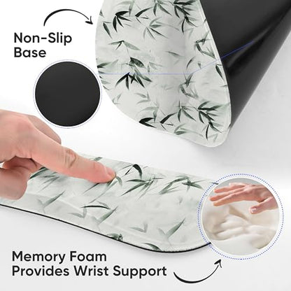 RICHEN 3 PCS Computer Mouse Pads for Desk with Coaster Set, Non-Slip Keyboard Wrist Rest and Mouse Pad Set, Ergonomic Design(YKMWR-56) - color: Ykmwr-56