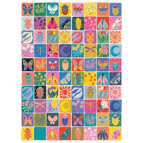 RoseArt - Soft Touch - Summer Quilt 1000 Piece Jigsaw Puzzle for Adults, Colorful Modern Design Finished Size 26.625 x 19.25 Made in USA - style: Summer Quilt