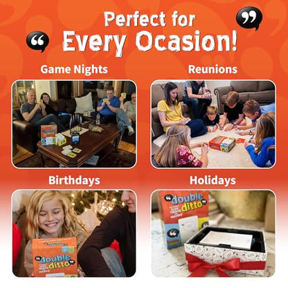 Inspiration Play Double Ditto - a Hilarious Award-Winning Family Party Game for 4-20 Players (Ages 8 and up)