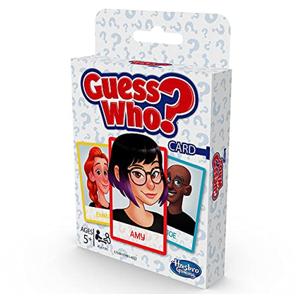 Hasbro Gaming Guess Who? Card Game for Kids, 2 Player Guessing Game, Fun Summer Activities, Vacation Travel Essentials, Ages 5+