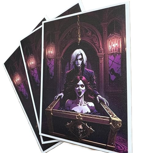 Foxtrot Designs Coffin Vampire TCG Art Card Sleeves - 100 Count Card Protectors with Matte Textured Back - Compatible with Magic The Gathering and Other TCGs & LCGs (Awaken) - color: Awaken