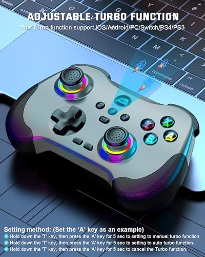 Joso Mobile Gaming Controller for iPad/iPhone/Tablet, Cloud Controller Remote Joystick for iOS/Android, Wireless Switch Controller with Macro Buttons/Hall-Rocker/Hall-Trigger - Grey - color: Grey