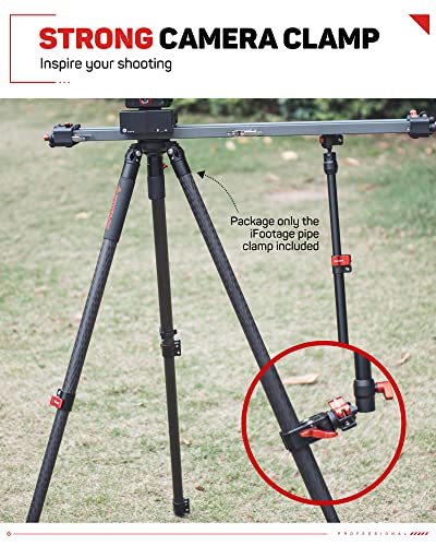 IFOOTAGE Table Top Video Kit, A200 Round Base Monopod with C Clamp and 9.5'' Magic Arm, for Live Streaming, Vlogging, Payload 10KG/22LBS