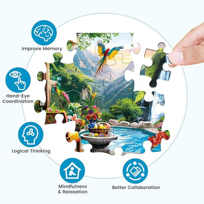 500 Pieces Puzzle for Adults Mountain Forest Jigsaw Puzzle 500 Pieces | Recycled Cardboard Jigsaw Puzzles for Adults Family Challenging Game Home Decor Gift Toy for Teens Seniors 20.5 * 15 inch - style: Nature