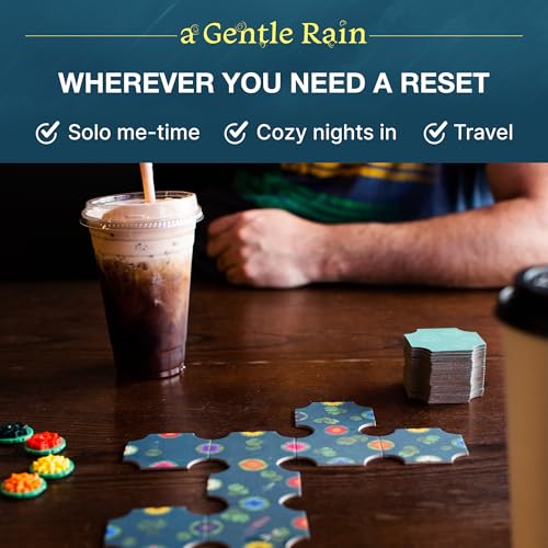 A Gentle Rain – Bloom Edition – Calming Tile-Laying Puzzle Game with 3D Lotus Blossoms – Mindful Solo, 2-Player, or Cooperative Play in 15 Min – Premium Tactile Board Game, Giftable & Family-Friendly
