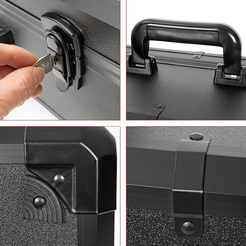 Protective Hard Case Shockproof Water-resistant with Customized DIY Foam Insert fit for Camera, Laptops, etc, 17 X 12 X 5-Inch - size: Inner：16.4''X 11.2 X 4.5''