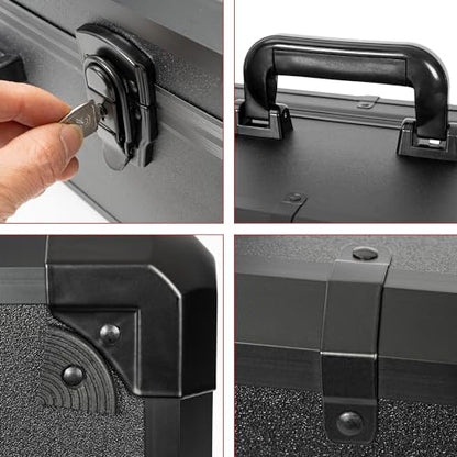 Protective Hard Case 22 X 14 X 8-Inch Shockproof Water-resistant with Customized DIY Foam Insert fit for Camera, Laptops, etc - size: Inner：21.5''X 13.5''X 7.5''