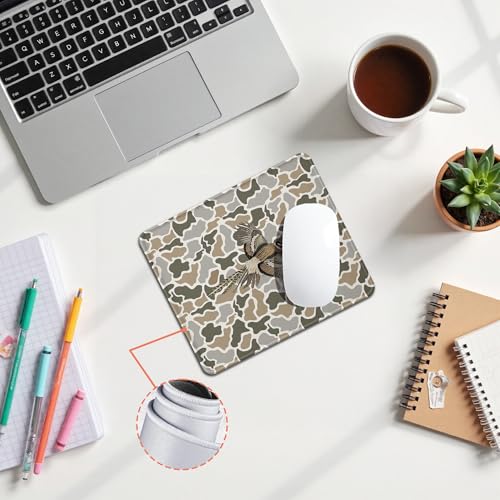 Camo Flying Bird Mouse Pad, Bird Lover Gifts, Wildlife Hunting Style Animal Mouse Pad for Home Office Computer Gaming Desk Essentials, 9.5x7.9 Inch - color: 13Child