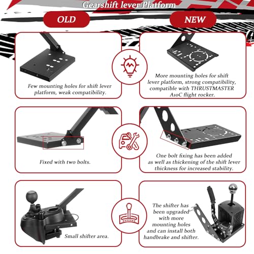 Racing Shifter Mounting Bracke for Racing Wheel Stand | with Mounting Bolts Fit for Our Racing Simulator Cockpit 30MM Mounting Pipe Bracket Accessories