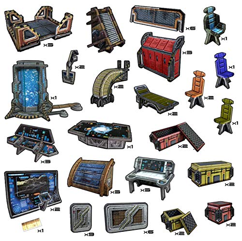 Battle Systems Sci-fi Terrain Frontier Core Set - 28-35mm RPG/Wargames / 40k Necromunda Card Scenery - style: Frontier Core Set