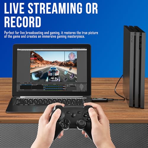 Cam Link 4K External Camera Capture Card 2K50/1080p60 for Streaming and Recording via DSLR Camcorder Actioncam for Video Conferencing Live Streaming Gaming on OBS/Zoom
