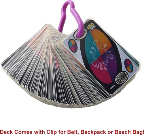 Mattel Games UNO Flip! Splash Card Game for Kids, Adults & Game Night with Water-Resistant Double-Sided Cards - style: Uno Flip Splash