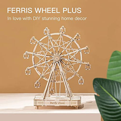 Rowood 3D Puzzles for Adults, Model Kits for Adults, Wooden Music Box,DIY Craft Kits Gifts on Birthday Christmas - Ferris Wheel (232 PCS) - style: Ferris Wheel