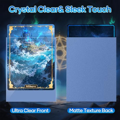 500 Count Card Sleeves, Matte Magic Card Sleeves, Smooth Shuffle & Tear Resistant, Fit for MTG, TCG, CCG (Light Blue) - color: Light Blue, size: 500 Pack