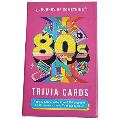Journey of Something: 80's Trivia Cards - Adult Party Card Game, 180 Rad Questions, Pop Culture Knowledge, Decade Nostalgia, Ages 14+, 2+ Players