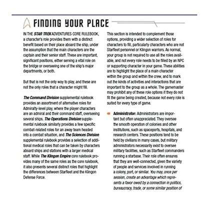 Modiphius Entertainment Ltd Star Trek Adventures: Player's Guide - Expansion to RPG Star Trek Adventures Core Rulebook, Hardcover - style: Player's Guide