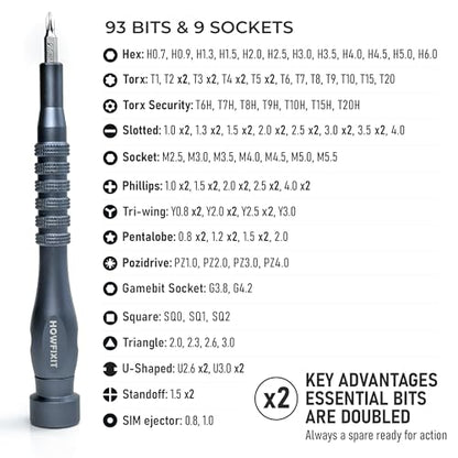 PRO MAX 106-in-1 Precision Screwdriver Set for iPhone, Smartphone, MacBook, Laptop, Tablet, Camera, Switch, PS5, Xbox, Game Console & Controller Repair