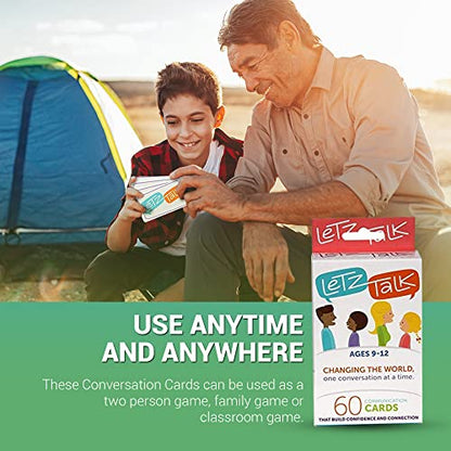 Conversation Cards for Kids Age 9-12 - Communication Cards to Build Confidence & Emotional Intelligence, Family Conversations Game for Kids and Adults - Therapy Tool - Stocking Stuffer - color: Ages 9-12