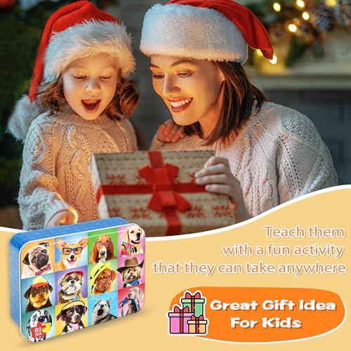LELEMON Puzzles for Kids Ages 4-6,Dog 60 Piece Puzzles for Kids Ages 4-8 | Children Jigsaw Puzzles Kids Puzzles in a Metal Box,Educational Learning Puzzle Toys for Girls and Boys - color: Smart Dog