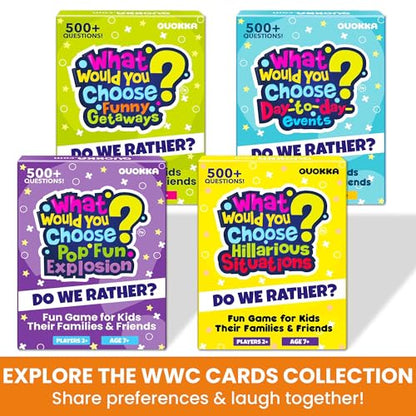 QUOKKA Card Game for Teens, Kids, Adults – 500+ Hilarious Travel & Vacation Scenarios | Funny Getaways What Would You Choose Challenge | Family Nights & Party Game for Friends, Road Trips & Sleepovers - color: 5. Funny Getaways