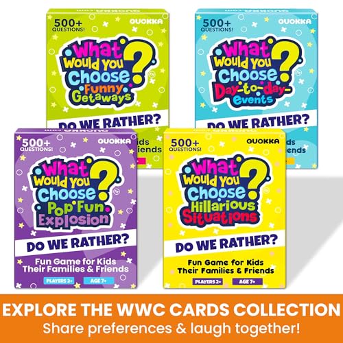 QUOKKA Card Game for Teens, Kids, Adults – 500+ Hilarious Travel & Vacation Scenarios | Funny Getaways What Would You Choose Challenge | Family Nights & Party Game for Friends, Road Trips & Sleepovers - color: 5. Funny Getaways