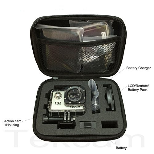 Small Carrying Case Compatible with Gopro Hero 13 12 11 9 8/AKASO EK7000 Brave 4 Brave 7/DJI Osmo Action 5 Pro/ODDV/APEXCAM/Pro Xtreme Action Camera, EVA Storage Bag - color: Case-Small