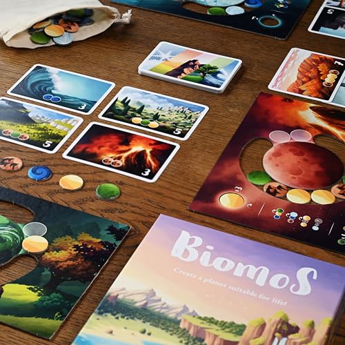 Biomos Board Game | Nature Strategy Game for Families and Solo Play | Build the Most Biodiverse Planet | 1-4 Players | Age 8+ | 20 Min