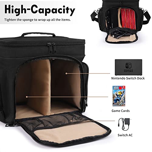 Nintendo Switch Carry Case,Bag for Nintendo Switch/Switch OLED/Switch Lite | Portable Carrying Storage Bag Soft Lining Hard Case for Nintendo Switch Console Pro Controller & Accessories