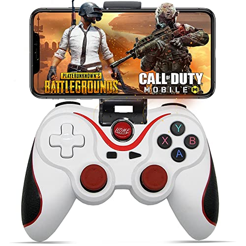Megadream Mobile Game Controller for Android, Wireless Key Mapping Joystick Gamepad for Call of Duty & PUBG Mobile & More, Compatible for Samsung Galaxy LG HTC Other Phone Tablet, Not for iOS - color: White