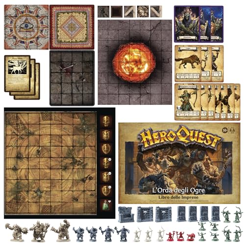 Avalon Hill, HeroQuest The Horde of The Ogres Companies Pack - Roleplay Game - You Must Have The HeroQuest Base Game System - English Version - style: THE HORDE OF THE OGRES
