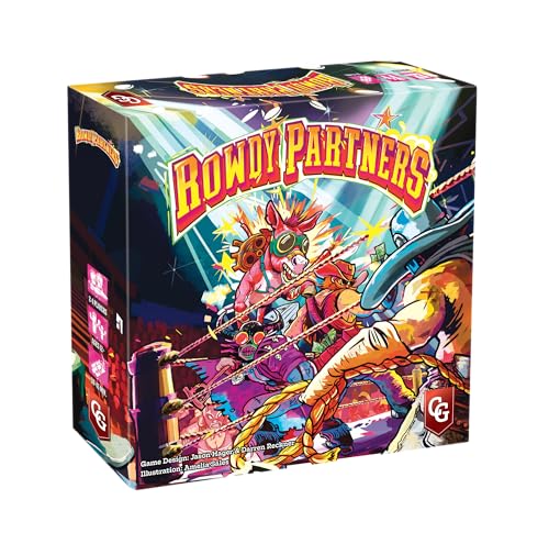Capstone Games Rowdy Partners Strategy Card Game for 2-4 Players | 30 Minutes, Cooperative Wrestling Game, Trick Taking Game, Family Game Night