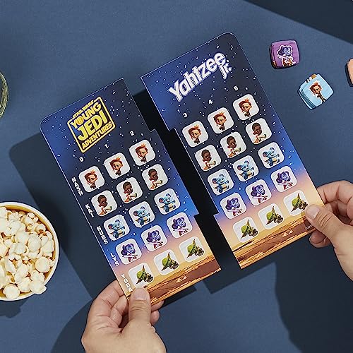 Hasbro Gaming Yahtzee Jr. Star War: Young Jedi Adventures Edition Board Game for Kids | Ages 4+ | 2-4 Players | Counting and Matching Games for Preschoolers