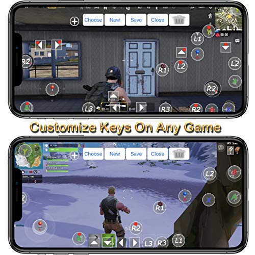 Megadream Android Game Controller, Key Mapping Function Wireless Gaming Controller Gamepad Compatible with PUBG Mobile, Call of Duty Mobile, for Android Phone & Tablet, Samsung, Redmi, Motorola, TCL, Oneplus - Not for iOS/PC - color: Red+Black