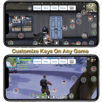Megadream Android Game Controller, Key Mapping Function Wireless Gaming Controller Gamepad Compatible with PUBG Mobile, Call of Duty Mobile, for Android Phone & Tablet, Samsung, Redmi, Motorola, TCL, Oneplus - Not for iOS/PC - color: Red+Black
