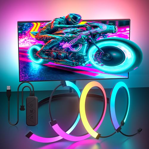 MIHEAL Gaming Monitor Light, Backlight with Screen Color sync Effect for 32inch Computer Monitor, Compatible with Windows - size: 32"