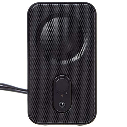 Amazon Basics AC-Powered Computer Speakers for Desktop or Laptop PC with Volume Control, Headphone Jack, Black (US Version) - size: 1-Pack, style: AC