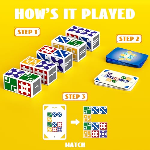 Family Matching Game for Kids & Adults, Block Puzzle Board Games for Boys & Girls Ages 6-8 8-12, 2+ Player Card Puzzles for Children 6+ Year Olds - size: Edition 1.0: 2-6 players