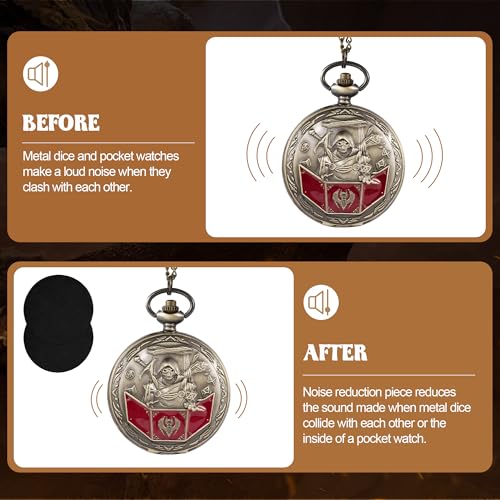 D&D Dice Set,7PCS Metal Dice for Dungeons and Dragons,Mini Dice Set with Pocket Watch Case,Role Playing Board Games Accessories (DM, Bronze) - color: Bronze, style: DM