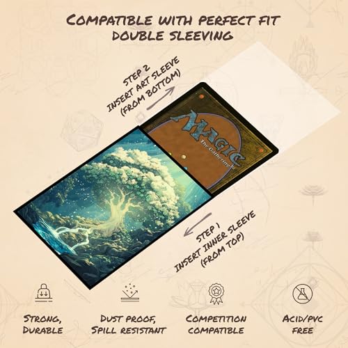 Green-Blue Guild - MTG Card Sleeves, 104ct, Standard Size, Smooth | Perfect for Double Sleeving, Smudge Resistant Matte Back, Standard 66x92mm - Compatible with Magic The Gathering & TCG Cards - color: Simic