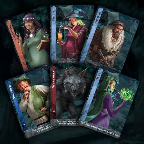 Bezier Games Ultimate Werewolf | Villagers vs Werewolves Hidden Role Mystery for Large Groups, Social Deduction with Bluffing and Moderator-Led Play