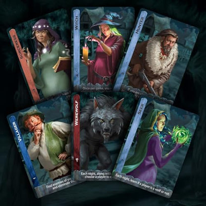 Bezier Games Ultimate Werewolf | Villagers vs Werewolves Hidden Role Mystery for Large Groups, Social Deduction with Bluffing and Moderator-Led Play