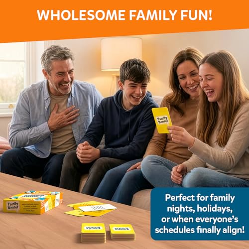 Family Banter Card Game – Fun Conversation Game for Family Game Night | Interactive & Hilarious Card Game with 148 Question Cards, Travel Game for Kids, Teens & Adults, Ages 8, 9, 10 & Up