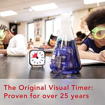 Time Timer 3 inch Visual Timer — 60 Minute Kids Desk Countdown Clock with Dry Erase Activity Card and Desktop App Access — for Kids Classroom, Homeschool Study Tool, Task Reminder, Home and Kitchen - color: Charcoal & Red