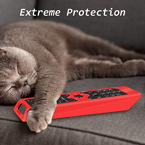 Silicone Protective Case for XFinity Comcast XR15 Voice Control Remote, Remote Case Holder Skin Protector Sleeve, Thicken Layer Shockproof Bumper Battery Cover - Red - color: Red