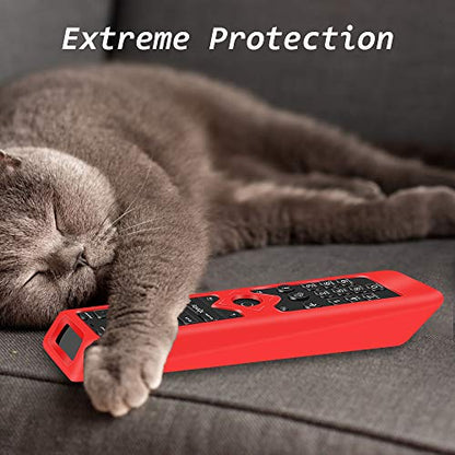 Silicone Protective Case for XFinity Comcast XR15 Voice Control Remote, Remote Case Holder Skin Protector Sleeve, Thicken Layer Shockproof Bumper Battery Cover - Red - color: Red