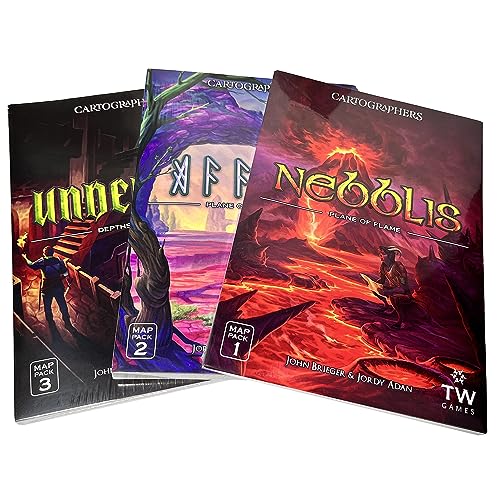 Cartographers: Map Pack Collection | Expansion Maps Set for Cartographers & Cartographers Heroes Board Game | Contains Nebblis, Affril, and Undercity Expansion Packs | Ages 10+ by Thunderworks Games - style: Collection Pack