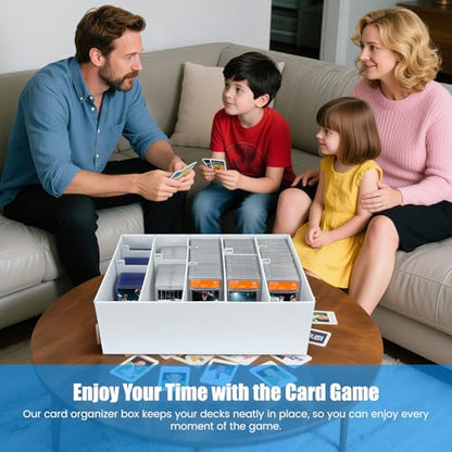3 Pack Trading Card Storage Box - 5 Rows Graded Card Case holds 220 PSA Slab Cards, Cardboard Holder Organizer Boxes with Dividers for Sport Cards